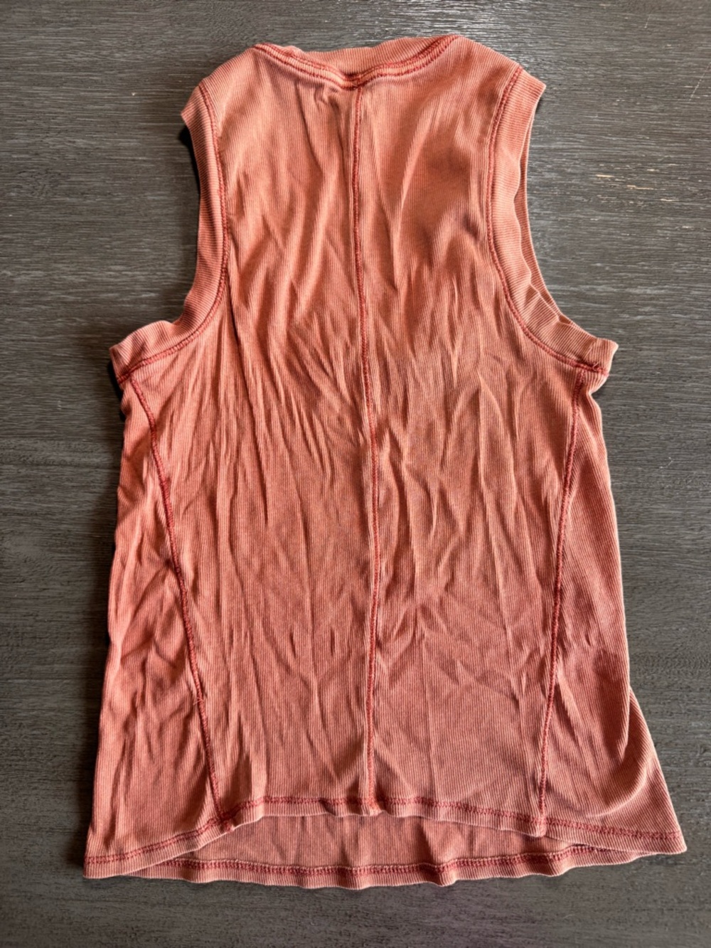 Free People Burnt Orange Ribbed Intimately Tank Top Shirt M - Picture 3 of 9